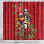 Aussie Native Bird Shower Curtain Aboriginal Inspired Christmas - Aussie Hoodie