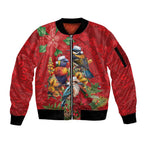 Aussie Native Bird Sleeve Zip Bomber Jacket Aboriginal Inspired Christmas - Aussie Hoodie