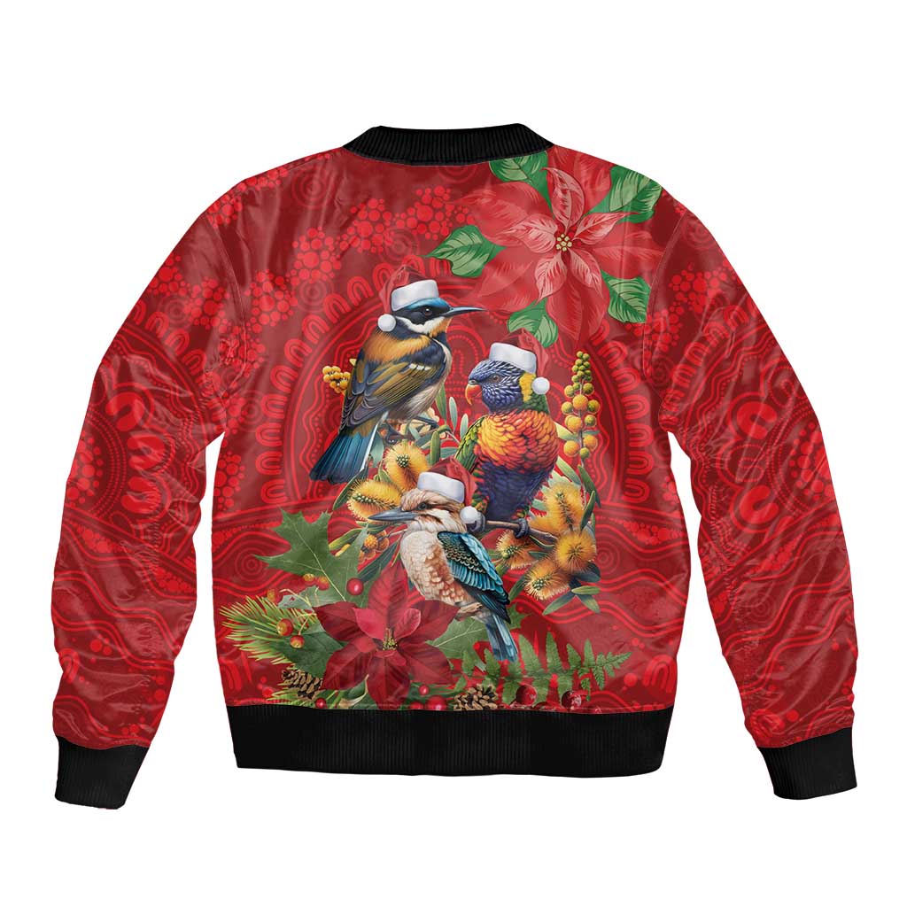 Aussie Native Bird Sleeve Zip Bomber Jacket Aboriginal Inspired Christmas - Aussie Hoodie