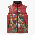 Aussie Native Bird Sleeveless Puffer Jacket Aboriginal Inspired Christmas - Aussie Hoodie