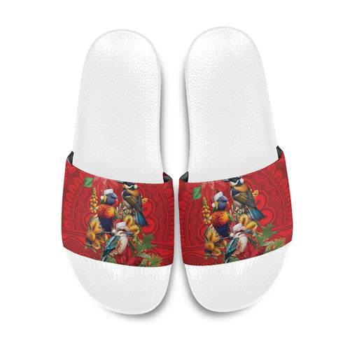Aussie Native Bird Slide Sandals Aboriginal Inspired Christmas - Aussie Hoodie