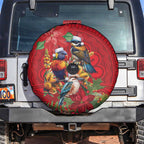 Aussie Native Bird Spare Tire Cover Aboriginal Inspired Christmas - Aussie Hoodie