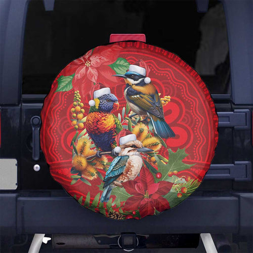 Aussie Native Bird Spare Tire Cover Aboriginal Inspired Christmas - Aussie Hoodie