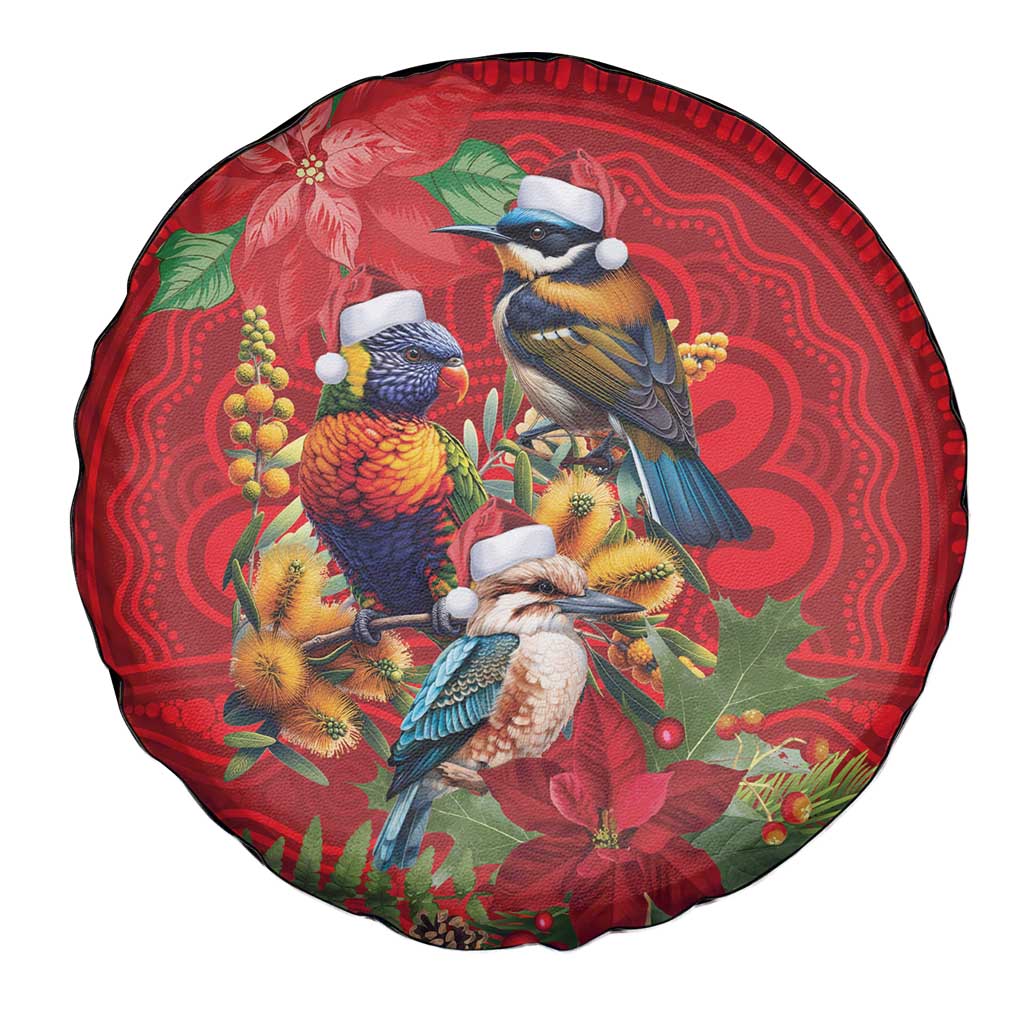 Aussie Native Bird Spare Tire Cover Aboriginal Inspired Christmas - Aussie Hoodie
