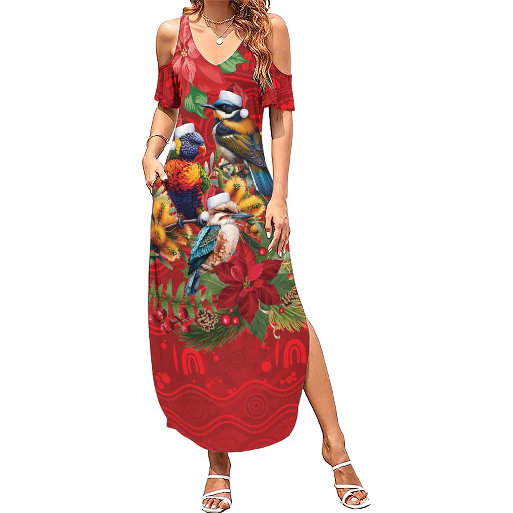 Aussie Native Bird Summer Maxi Dress Aboriginal Inspired Christmas - Aussie Hoodie