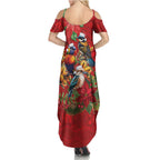 Aussie Native Bird Summer Maxi Dress Aboriginal Inspired Christmas - Aussie Hoodie