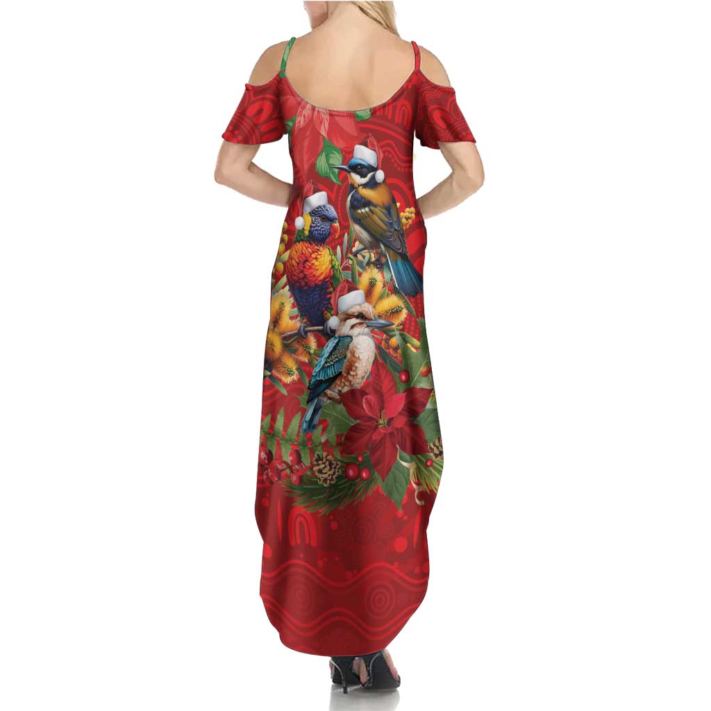 Aussie Native Bird Summer Maxi Dress Aboriginal Inspired Christmas - Aussie Hoodie
