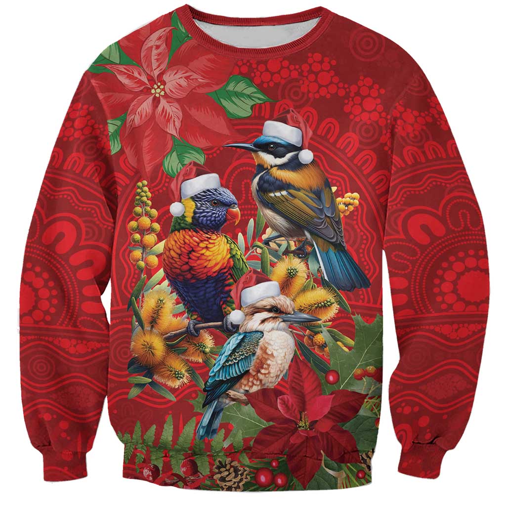 Aussie Native Bird Sweatshirt Aboriginal Inspired Christmas - Aussie Hoodie