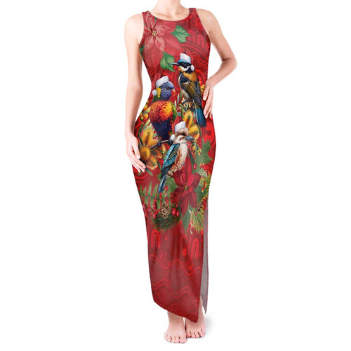 Aussie Native Bird Tank Maxi Dress Aboriginal Inspired Christmas - Aussie Hoodie