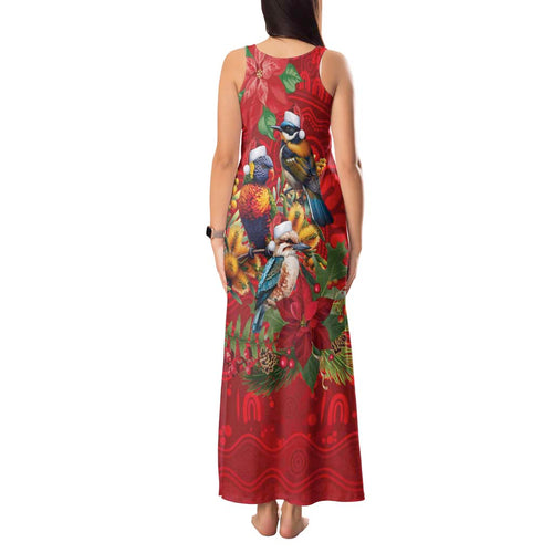 Aussie Native Bird Tank Maxi Dress Aboriginal Inspired Christmas - Aussie Hoodie