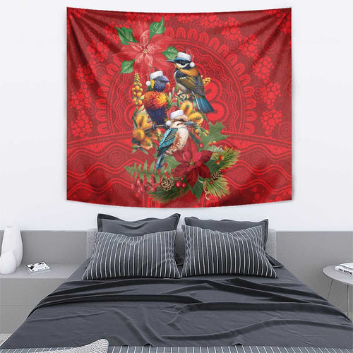 Aussie Native Bird Tapestry Aboriginal Inspired Christmas - Aussie Hoodie