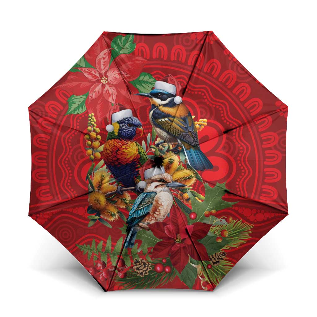 Aussie Native Bird Umbrella Aboriginal Inspired Christmas - Aussie Hoodie