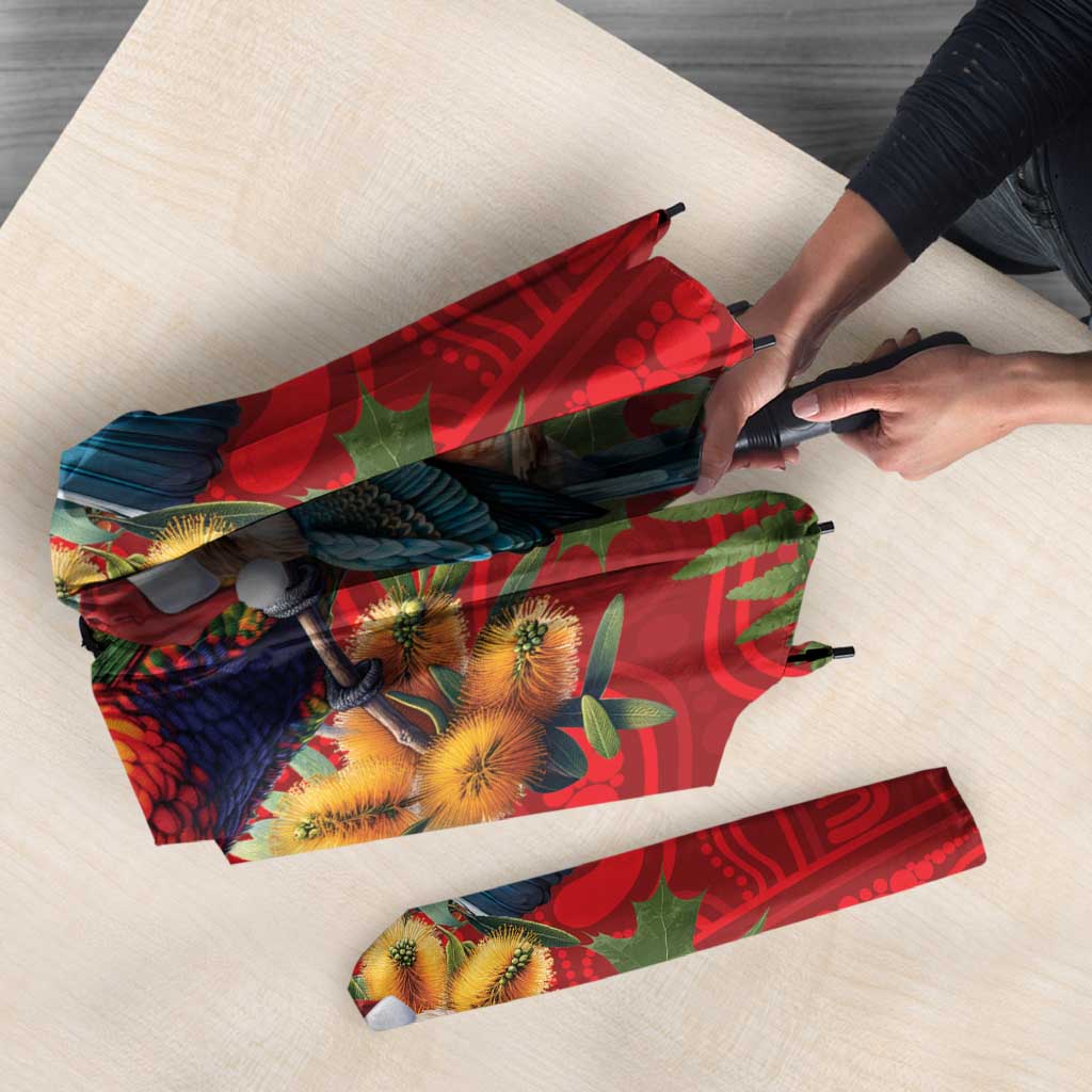 Aussie Native Bird Umbrella Aboriginal Inspired Christmas - Aussie Hoodie