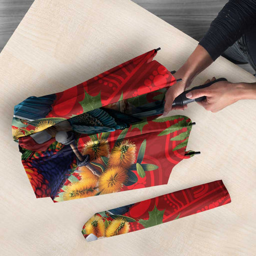 Aussie Native Bird Umbrella Aboriginal Inspired Christmas - Aussie Hoodie