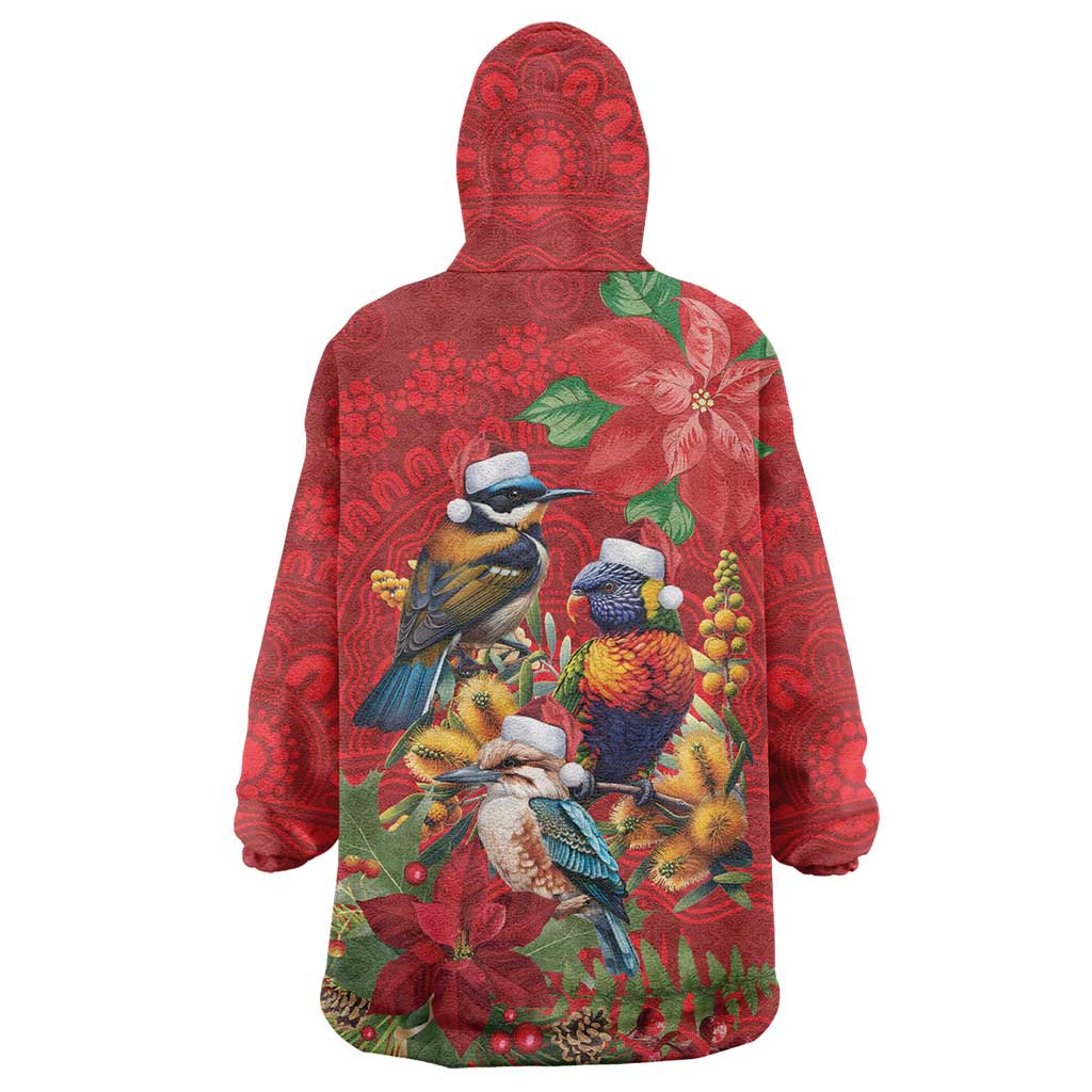 Aussie Native Bird Wearable Blanket Hoodie Aboriginal Inspired Christmas - Aussie Hoodie