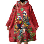 Aussie Native Bird Wearable Blanket Hoodie Aboriginal Inspired Christmas - Aussie Hoodie