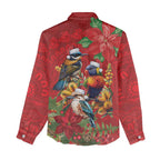 Aussie Native Bird Women Casual Shirt Aboriginal Inspired Christmas - Aussie Hoodie