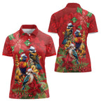 Aussie Native Bird Women Polo Shirt Aboriginal Inspired Christmas - Aussie Hoodie