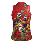 Aussie Native Bird Women Sleeveless Polo Shirt Aboriginal Inspired Christmas - Aussie Hoodie