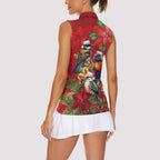 Aussie Native Bird Women Sleeveless Polo Shirt Aboriginal Inspired Christmas - Aussie Hoodie
