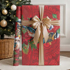 Aussie Native Bird Wrapping Paper Aboriginal Inspired Christmas - Aussie Hoodie