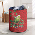 Aussie Green Budgerigar Laundry Basket Aboriginal Inspired Christmas - Aussie Hoodie