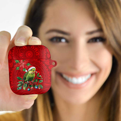 Aussie Green Budgerigar AirPods Case Aboriginal Inspired Christmas - Aussie Hoodie