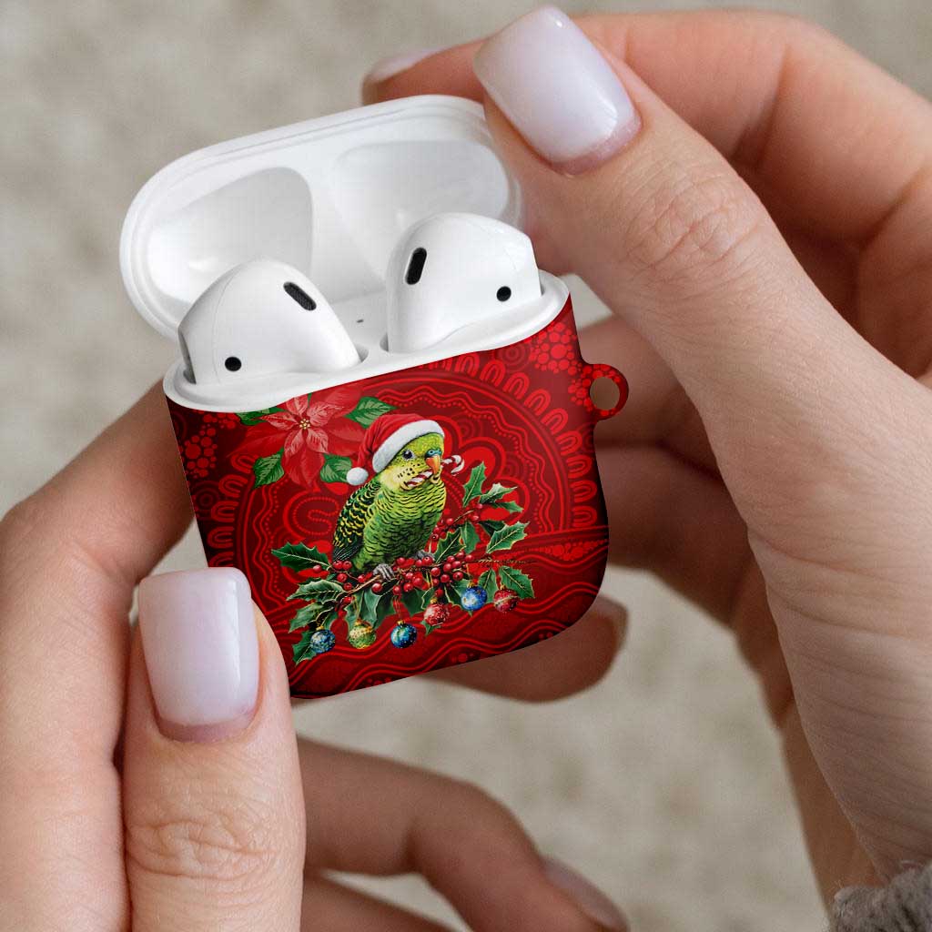 Aussie Green Budgerigar AirPods Case Aboriginal Inspired Christmas - Aussie Hoodie