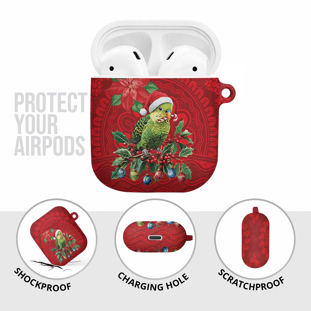 Aussie Green Budgerigar AirPods Case Aboriginal Inspired Christmas - Aussie Hoodie