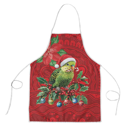 Aussie Green Budgerigar Apron Aboriginal Inspired Christmas - Aussie Hoodie