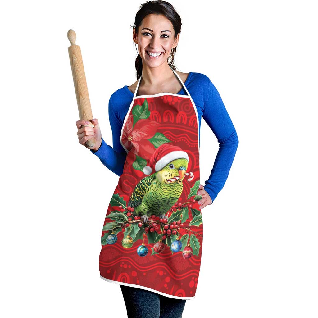 Aussie Green Budgerigar Apron Aboriginal Inspired Christmas - Aussie Hoodie