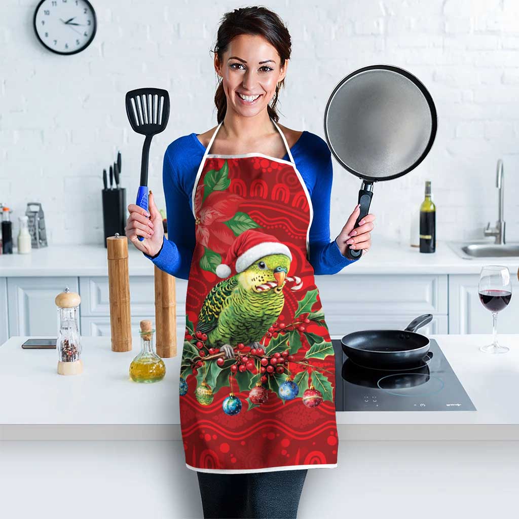 Aussie Green Budgerigar Apron Aboriginal Inspired Christmas - Aussie Hoodie