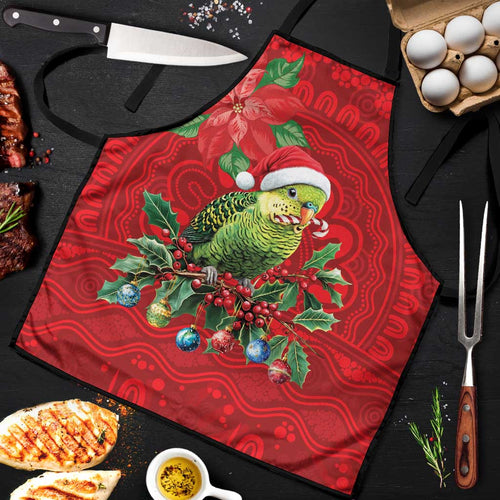 Aussie Green Budgerigar Apron Aboriginal Inspired Christmas - Aussie Hoodie
