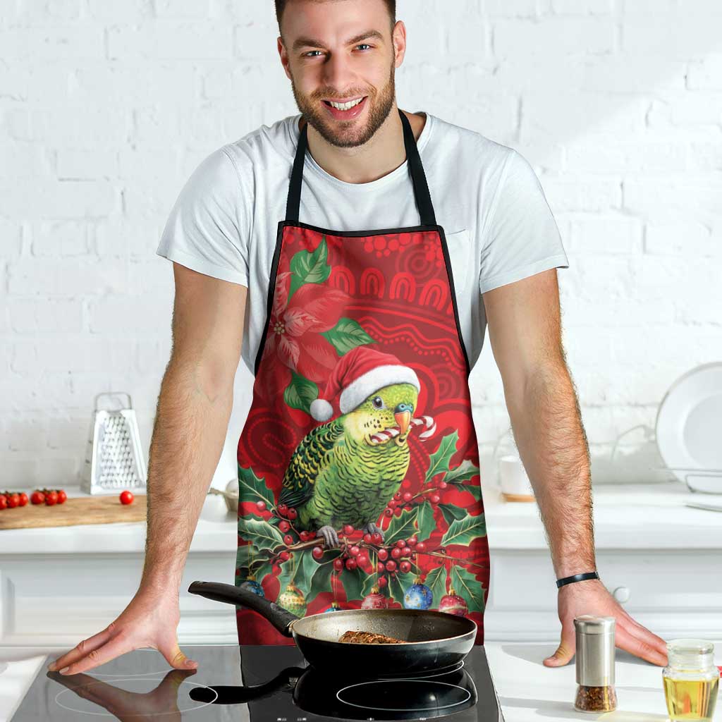 Aussie Green Budgerigar Apron Aboriginal Inspired Christmas - Aussie Hoodie