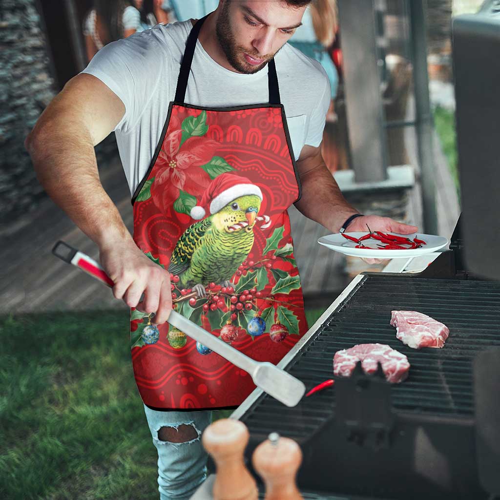 Aussie Green Budgerigar Apron Aboriginal Inspired Christmas - Aussie Hoodie