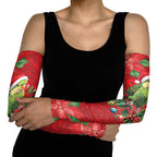 Aussie Green Budgerigar Arm Sleeves Aboriginal Inspired Christmas - Aussie Hoodie
