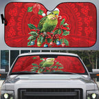 Aussie Green Budgerigar Auto Sun Shade Aboriginal Inspired Christmas - Aussie Hoodie