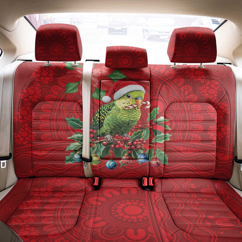 Aussie Green Budgerigar Back Car Seat Cover Aboriginal Inspired Christmas - Aussie Hoodie