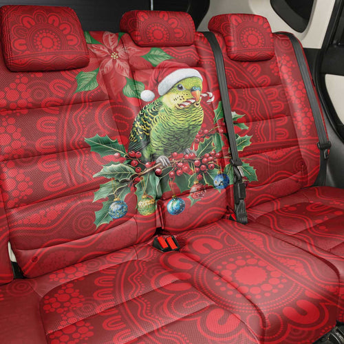 Aussie Green Budgerigar Back Car Seat Cover Aboriginal Inspired Christmas - Aussie Hoodie