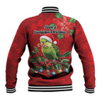 Aussie Green Budgerigar Baseball Jacket Aboriginal Inspired Christmas - Aussie Hoodie