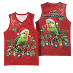 Aussie Green Budgerigar Basketball Jersey Aboriginal Inspired Christmas - Aussie Hoodie