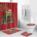 Aussie Green Budgerigar Bathroom Set Aboriginal Inspired Christmas - Aussie Hoodie
