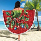 Aussie Green Budgerigar Beach Blanket Aboriginal Inspired Christmas - Aussie Hoodie