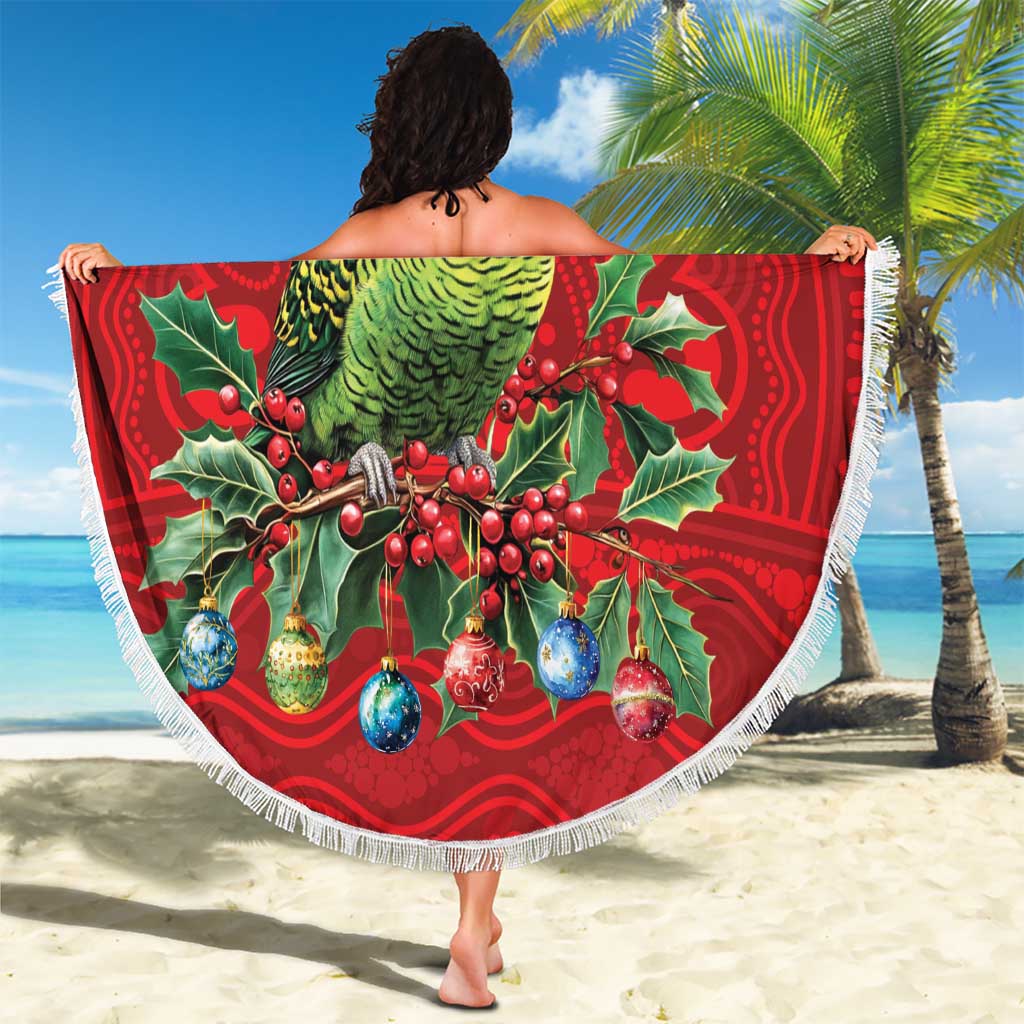 Aussie Green Budgerigar Beach Blanket Aboriginal Inspired Christmas - Aussie Hoodie