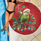 Aussie Green Budgerigar Beach Blanket Aboriginal Inspired Christmas - Aussie Hoodie