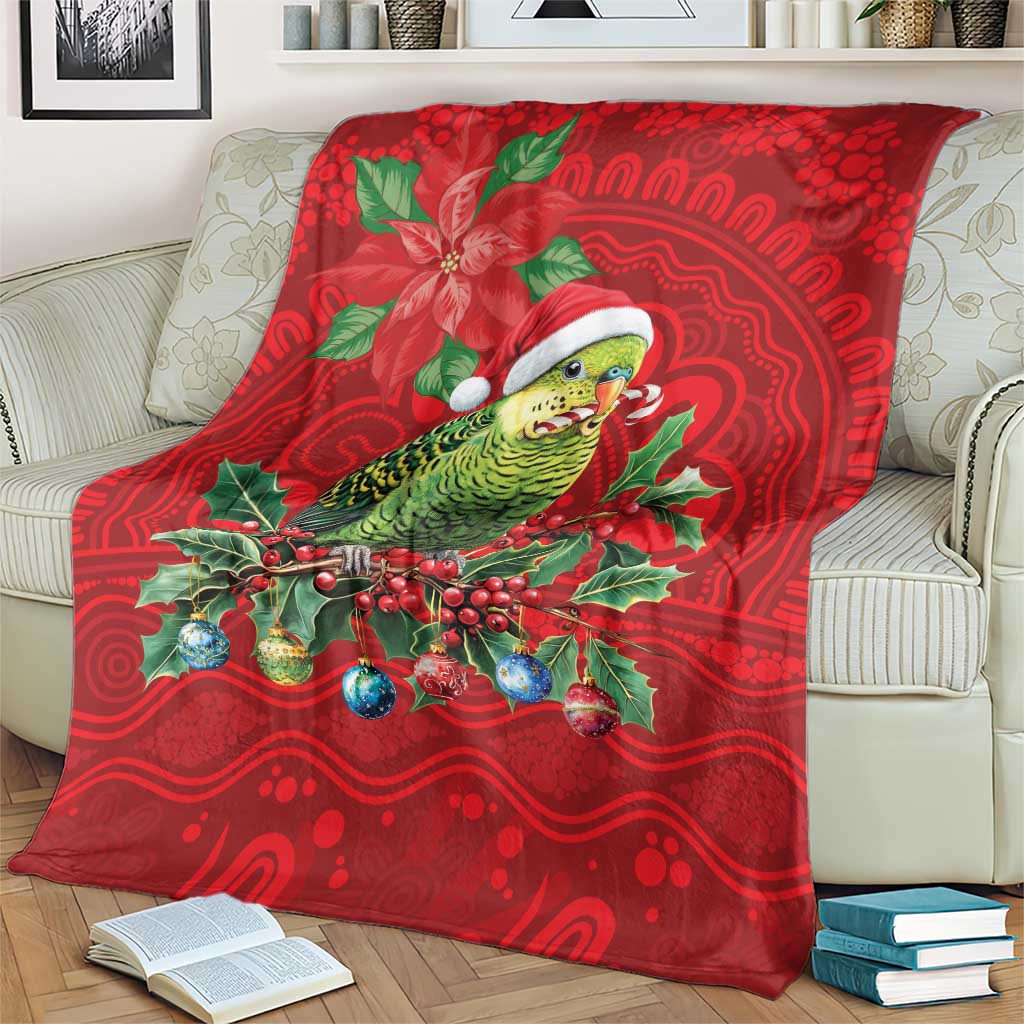 Aussie Green Budgerigar Blanket Aboriginal Inspired Christmas - Aussie Hoodie