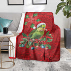 Aussie Green Budgerigar Blanket Aboriginal Inspired Christmas - Aussie Hoodie