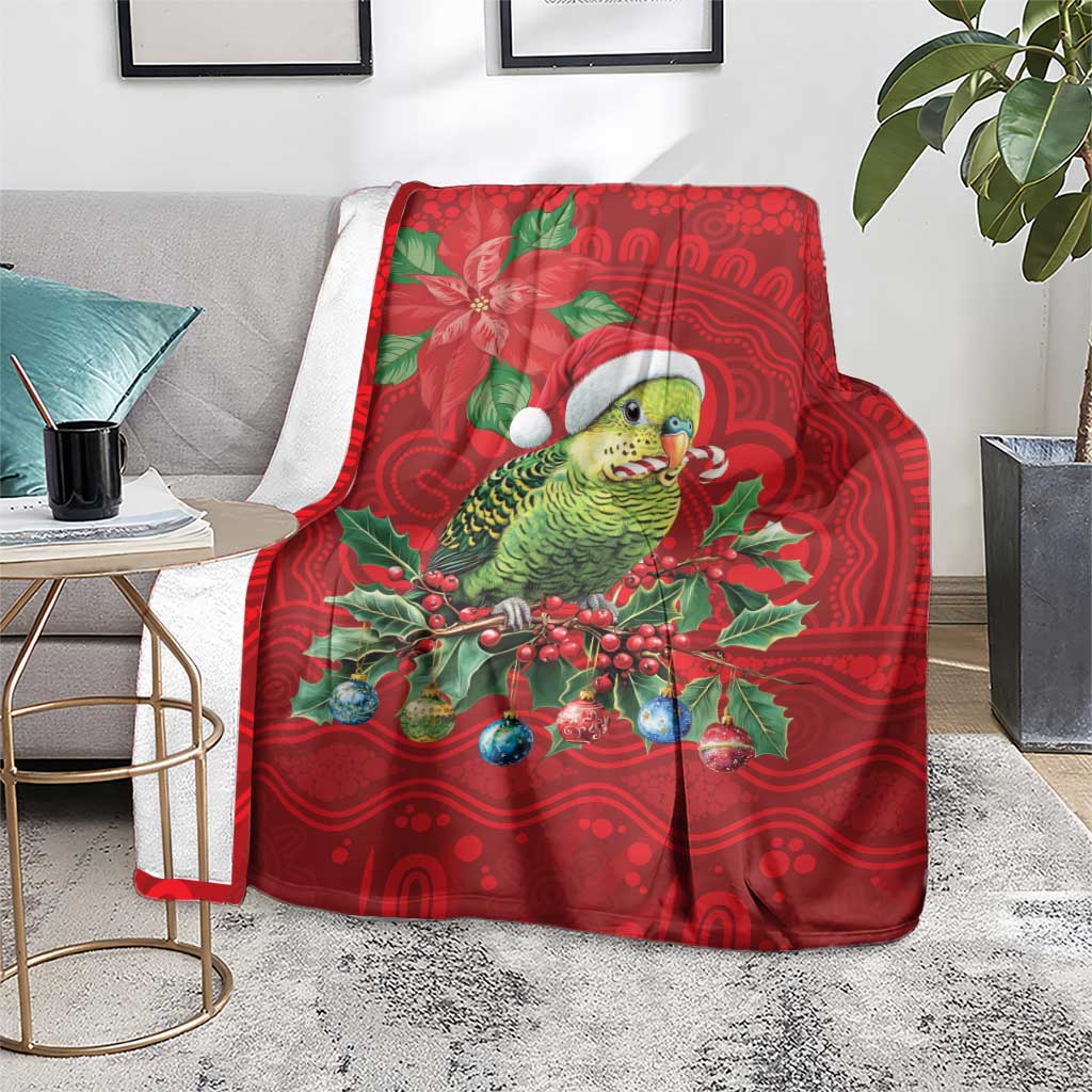 Aussie Green Budgerigar Blanket Aboriginal Inspired Christmas - Aussie Hoodie