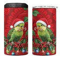 Aussie Green Budgerigar 4 in 1 Can Cooler Tumbler Aboriginal Inspired Christmas - Aussie Hoodie