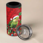 Aussie Green Budgerigar 4 in 1 Can Cooler Tumbler Aboriginal Inspired Christmas - Aussie Hoodie
